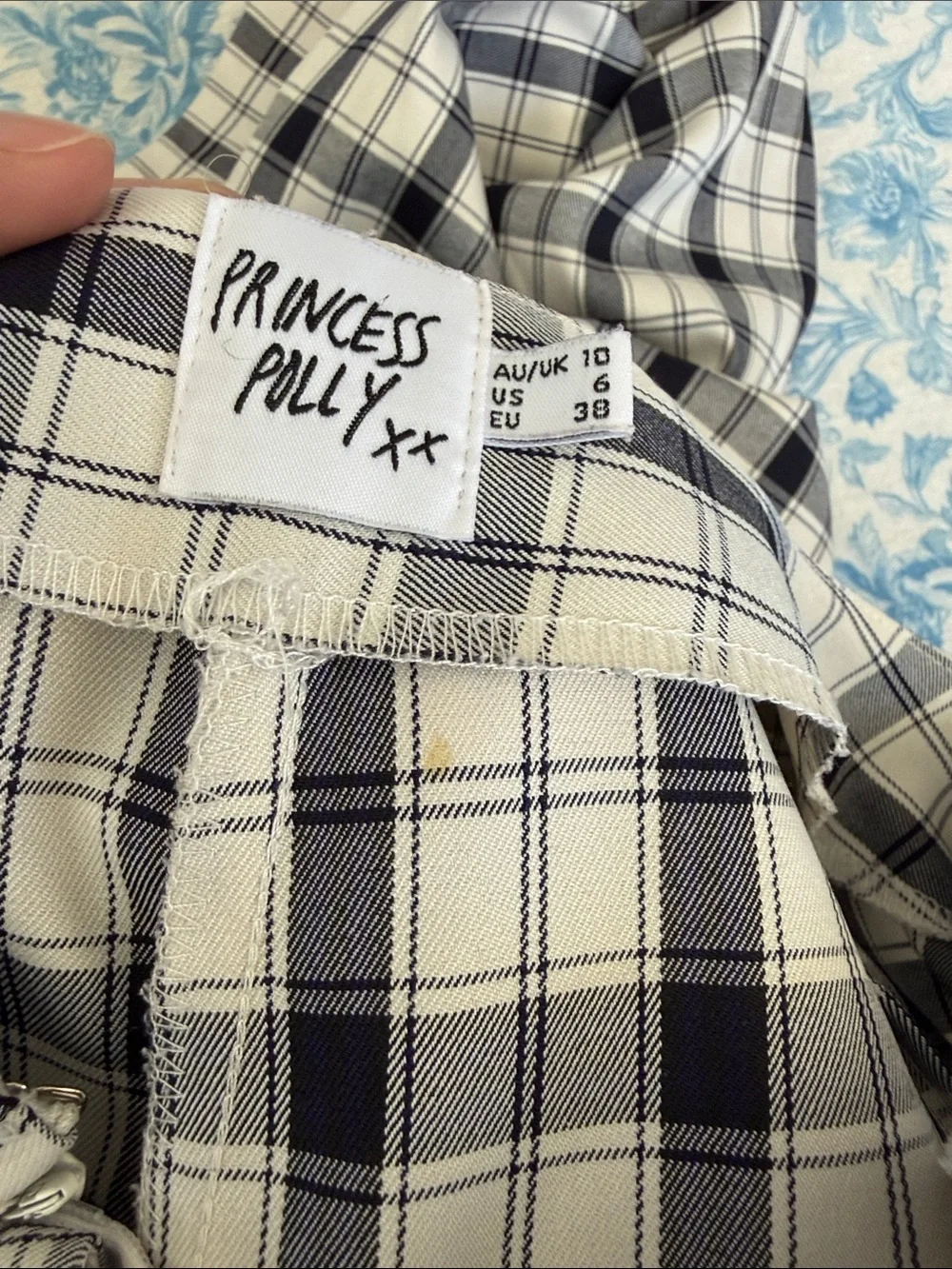Princess Polly Plaid Checkered Pants Side Zipper Size 6
